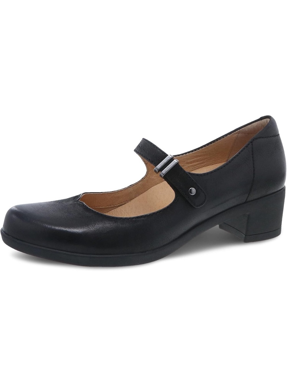 Dansko Callista Black Leather Mary Jane Comfort shoes size 37/7